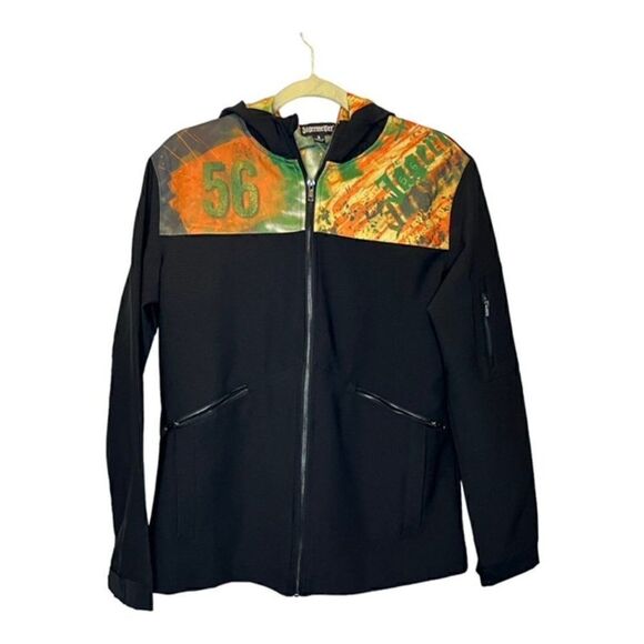 Jagermeister Jacket Men's Small Graffiti Hooded Black - Picture 3 of 6